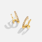18K Gold & Crystal Claw Earrings 4