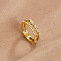 18K Gold Mia Crystal Ring