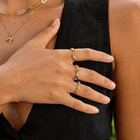 18K Gold Wave Ring 8