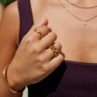 18K Gold Wave Ring 6