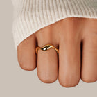 18K Gold Wave Ring 2