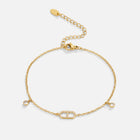 Eliza Gold Crystal Anklet 4