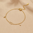 Eliza Gold Crystal Anklet 2