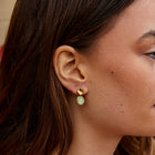 Gold Aquamarine Drop Earrings 2
