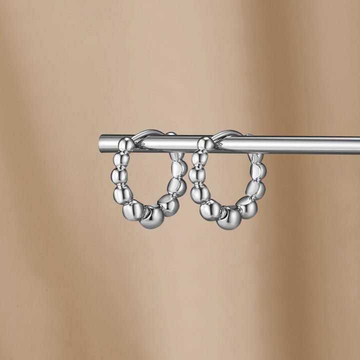 Roma Silver Hoop Earrings
