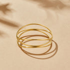 Sabrina Gold Layered Bangle 1
