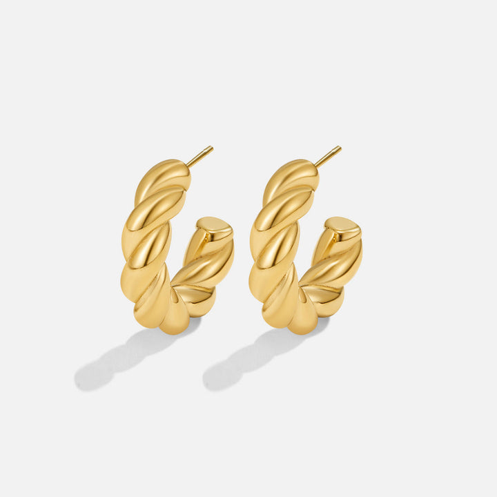 Twisted Felicity Hoop Earrings