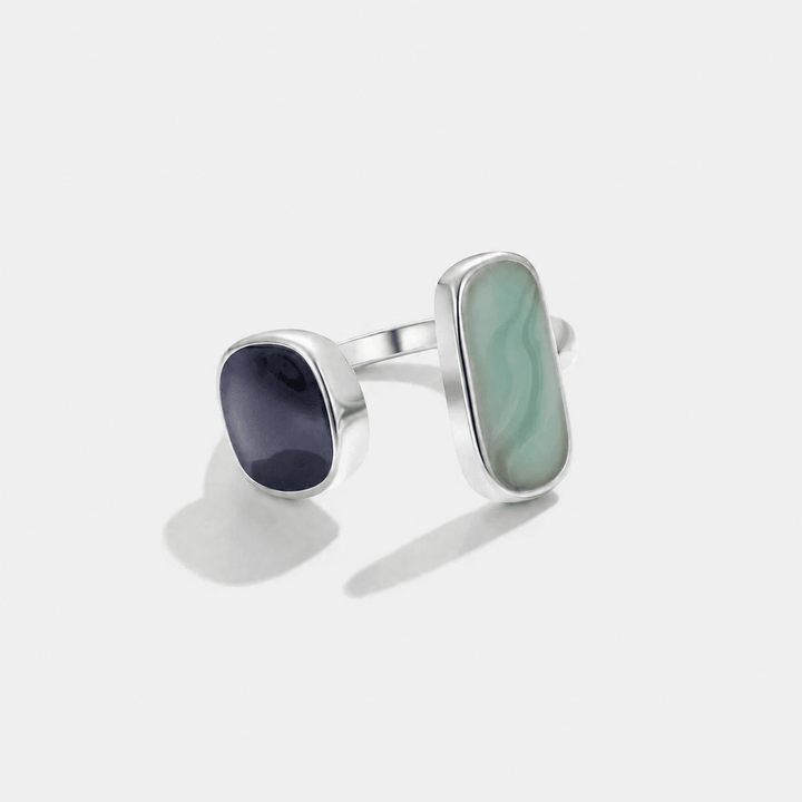 Aquamarine Wrap Silver Ring