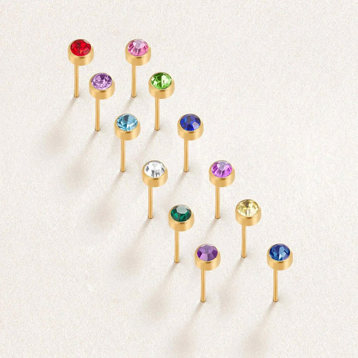Birthstone Stud Earrings