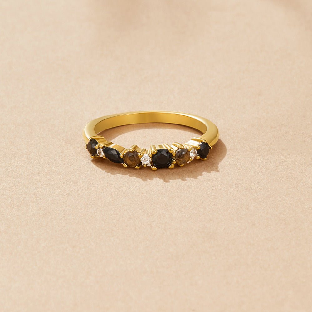 Black Obsidian Eternity Ring