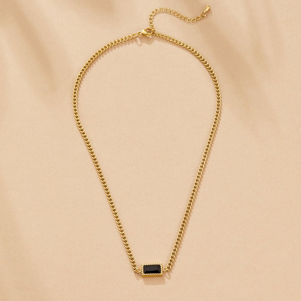 Black Onyx Pendant Necklace