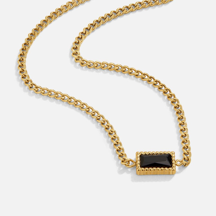 Black Onyx Pendant Necklace