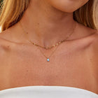 Blue Opal Teardrop Layered Necklace 2