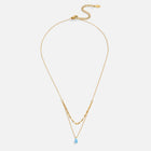 Blue Opal Teardrop Layered Necklace 5