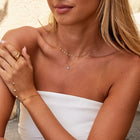 Blue Opal Teardrop Layered Necklace 3