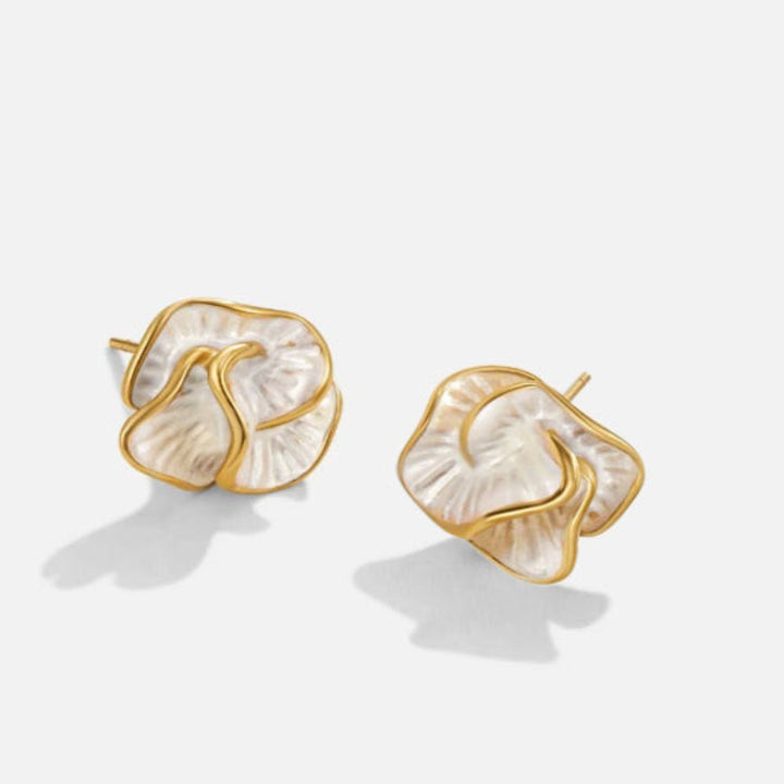 Camellia Bloom Stud Earrings
