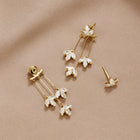 Crystal Lotus Waterfall Earrings 3