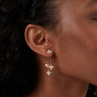 Crystal Lotus Waterfall Earrings 2