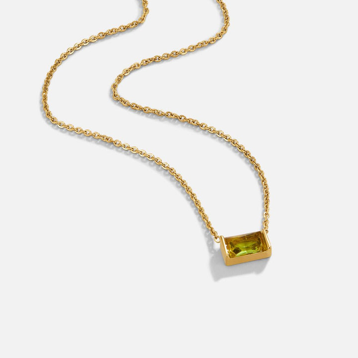 Crystal Peridot Pendant Necklace