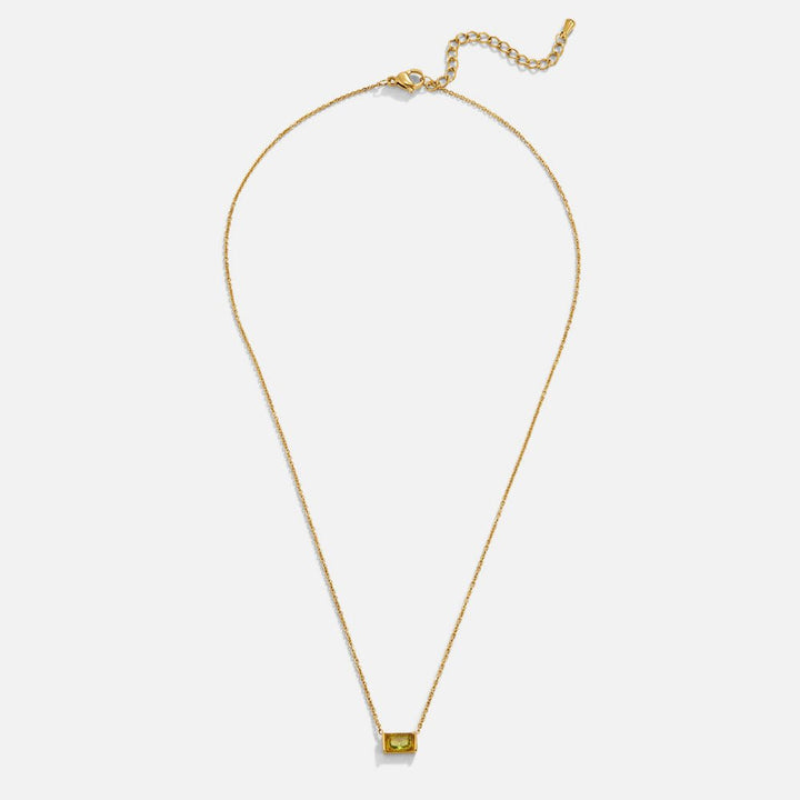 Crystal Peridot Pendant Necklace