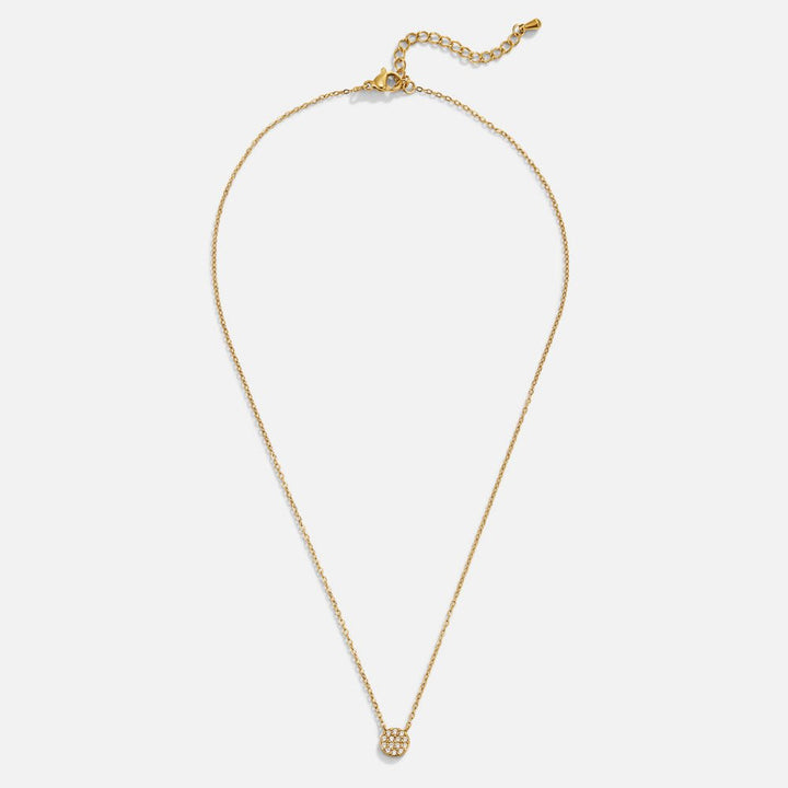 Elaine Crystal Disc Necklace