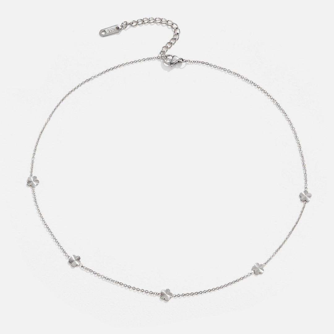 Flower Power Silver Chain Necklace