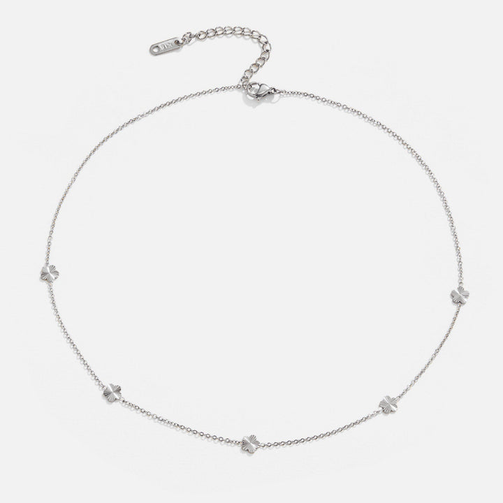 Flower Power Silver Chain Necklace