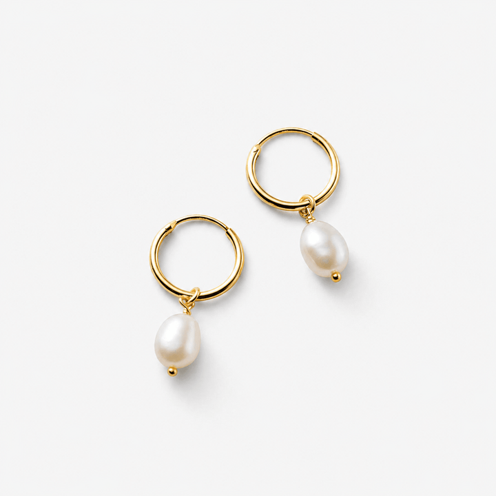 Freshwater Pearl Bella Hoop Earrings