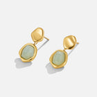 Gold Aquamarine Drop Earrings 4