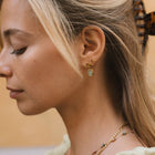Gold Aquamarine Drop Earrings 3