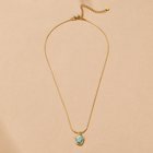 Gold Aquamarine Pendant Necklace 3