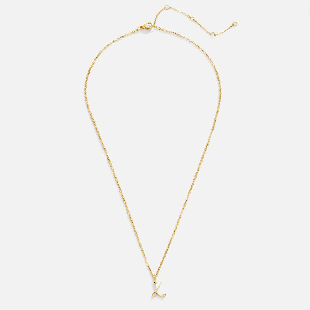 Gold Letter Heart Necklace