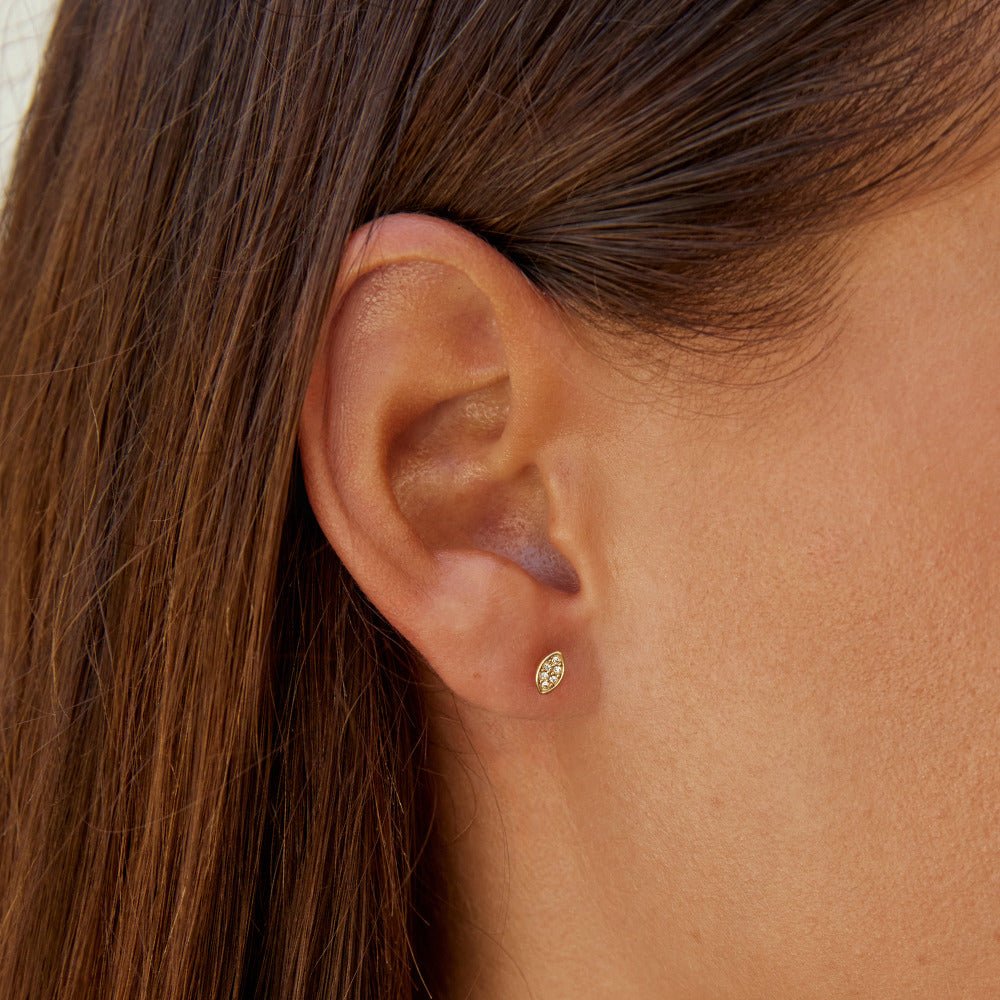 Gold Montana Stud Earrings