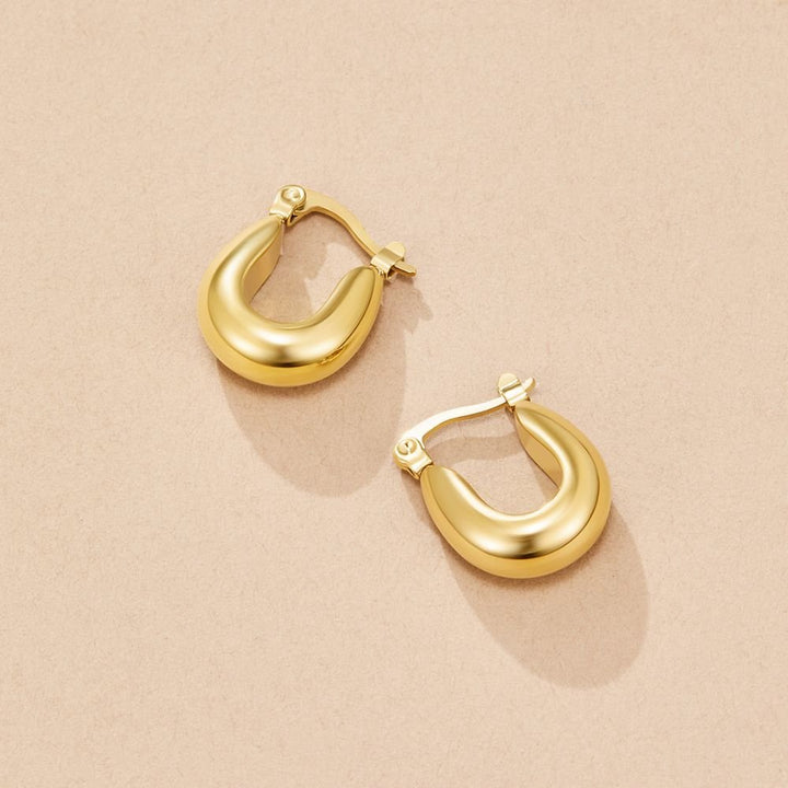 Gold Serenity Hoop Earrings