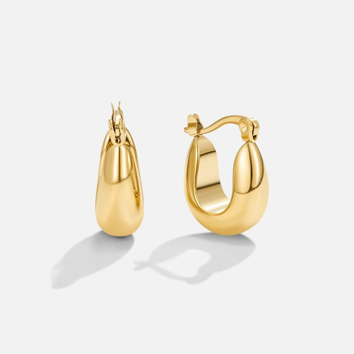 Gold Serenity Hoop Earrings