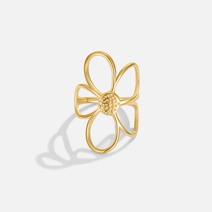 Golden Daisy Flower Ring