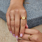 Golden Hummingbird Signet Ring 2