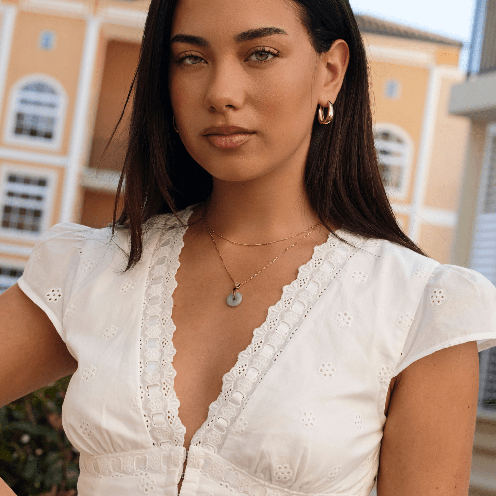 'Goodluck' Jade Pendant Necklace