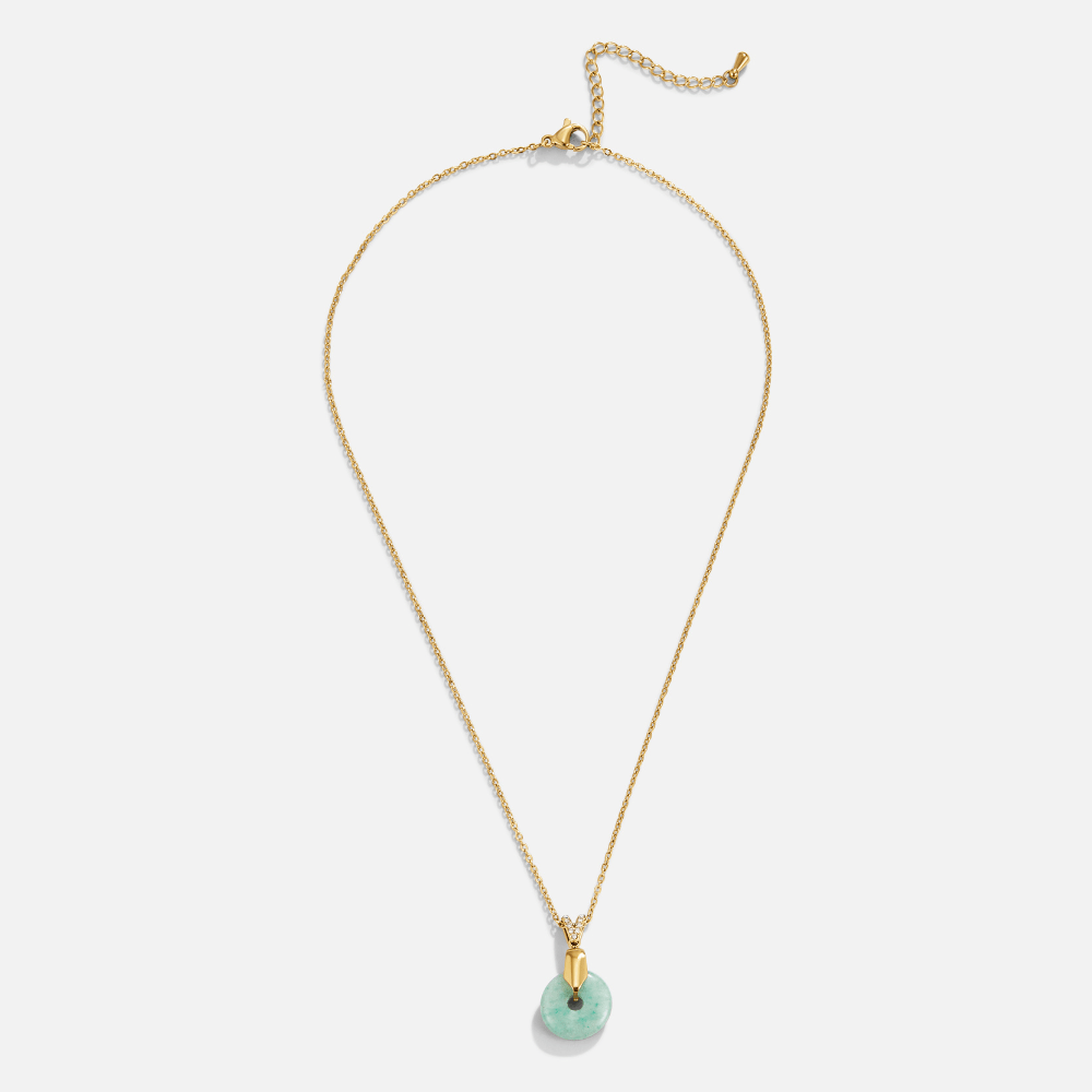 'Goodluck' Jade Pendant Necklace
