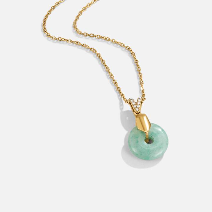 'Goodluck' Jade Pendant Necklace
