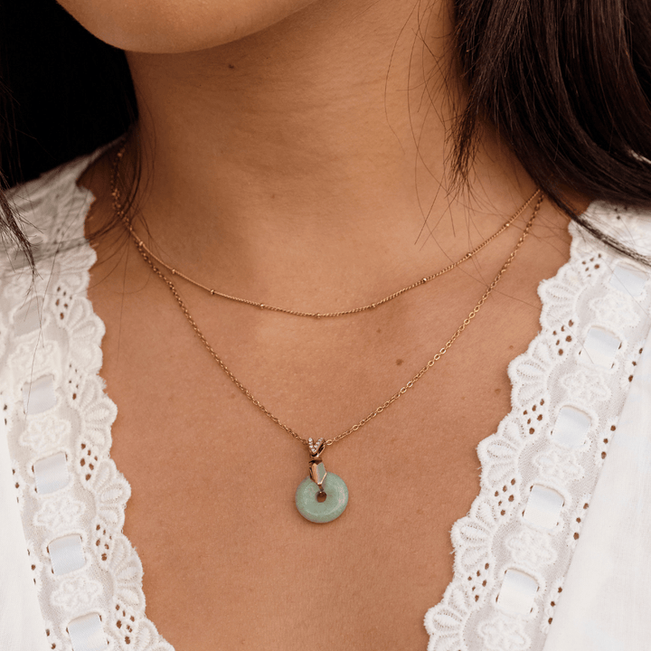'Goodluck' Jade Pendant Necklace