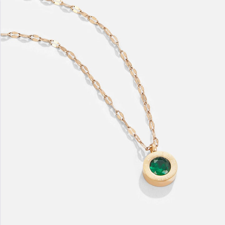 Green Crystal Athena Necklace