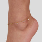 Lana Crystal Droplet Anklet 2
