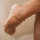 Layered Dainty Crystal Anklet 3