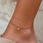 Layered Dainty Crystal Anklet 1