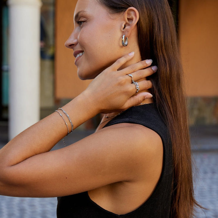 Layered Silver Alia Bracelet