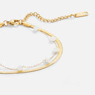 Layered Snake Chain Gold Anklet 1