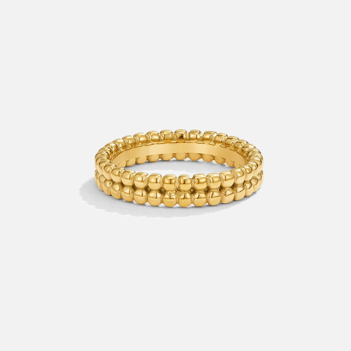 Leona Gold Bead Ring