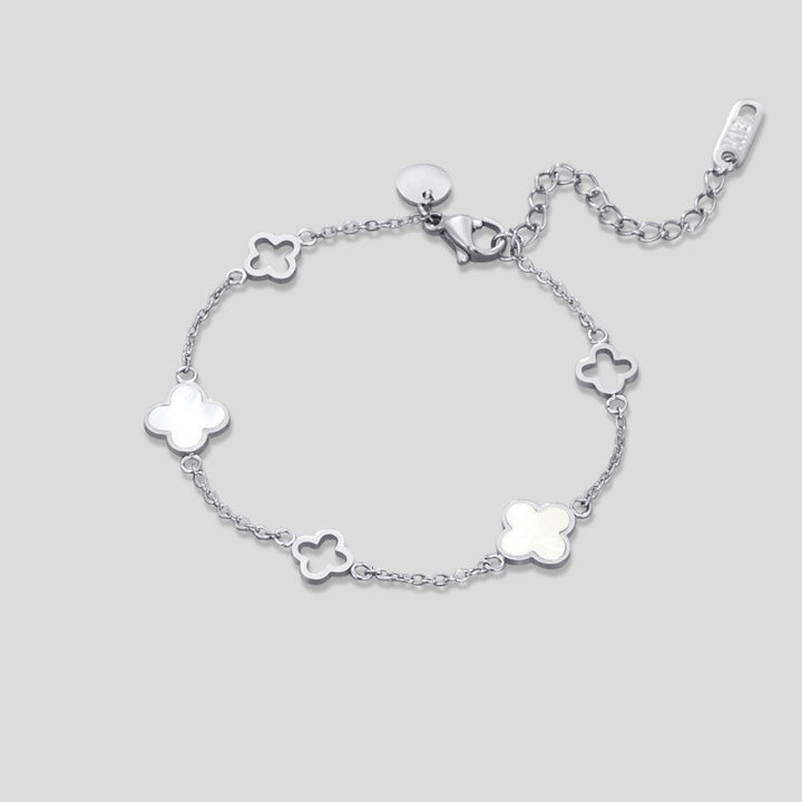 Lucia Silver Clover Bracelet