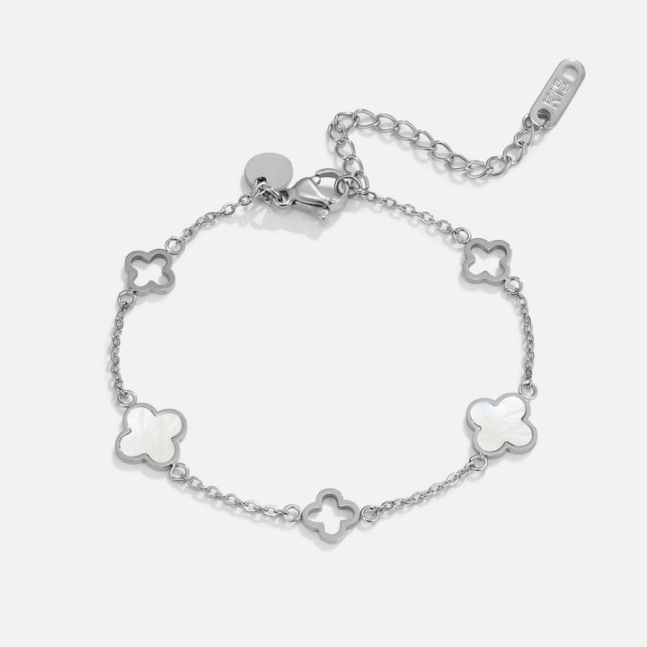 Lucia Silver Clover Bracelet